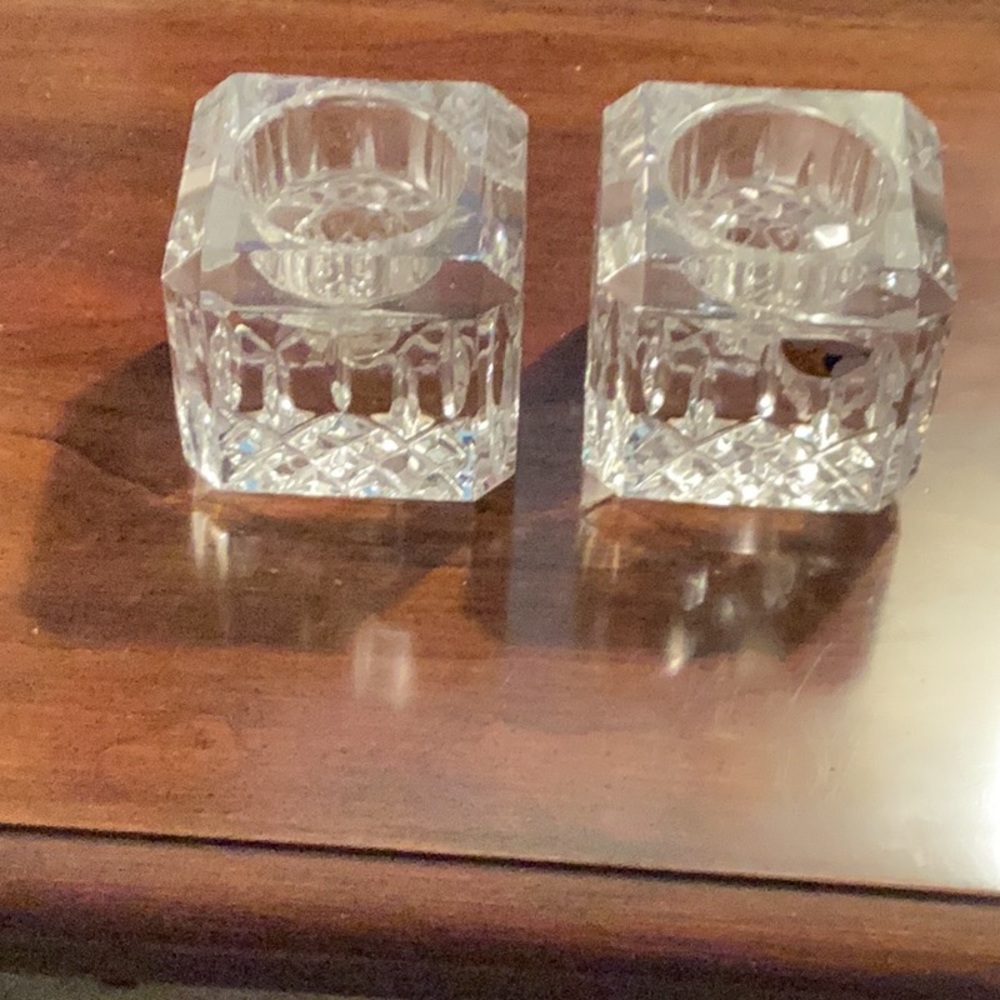 Waterford Lismore Square Candle Holders